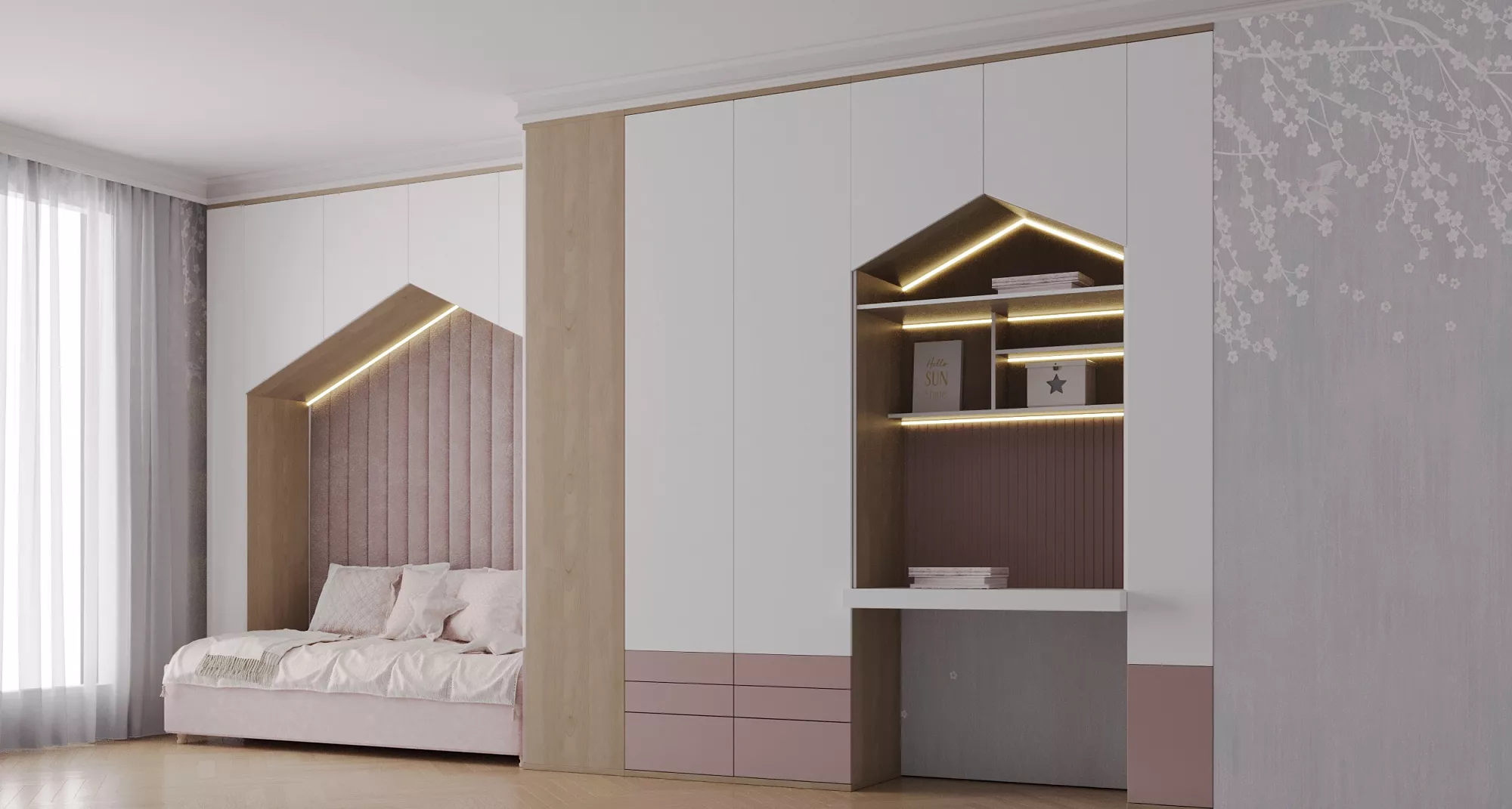 Шкаф с рабочей зоной «Марти» 2